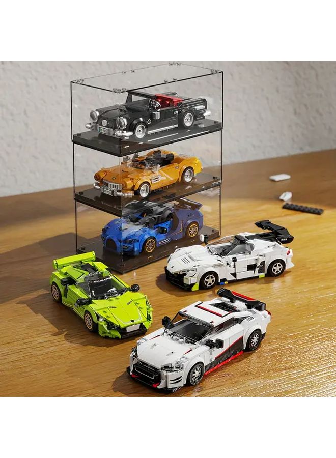 TYCOLE T1080A 313 Pcs Racing Car Building Blocks Model Kit With Display Case Educational Toy Gift For Ages 6 Plus - Image 1